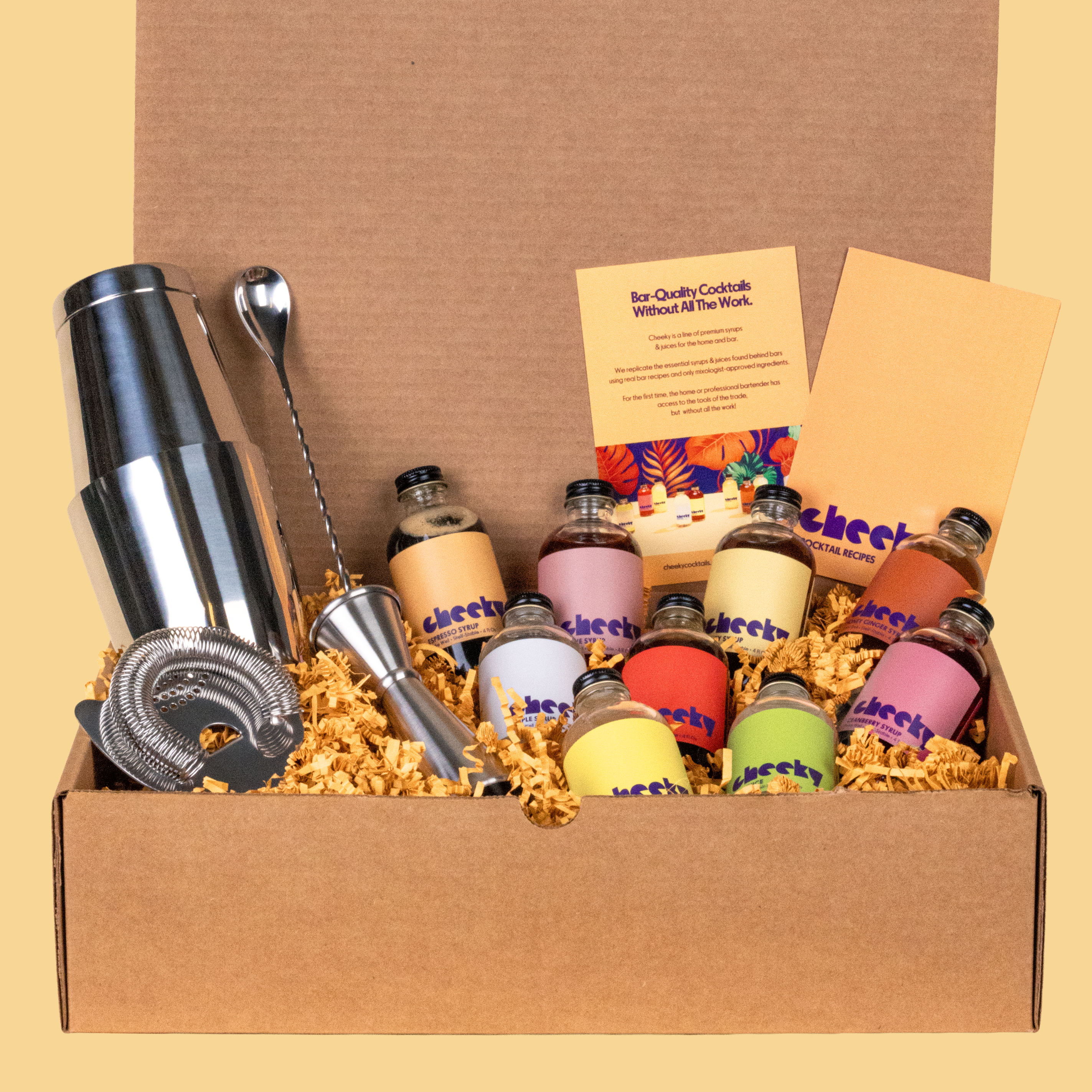 9-Bottle Kit with Cheeky 5-Piece Professional Bar Toolkit