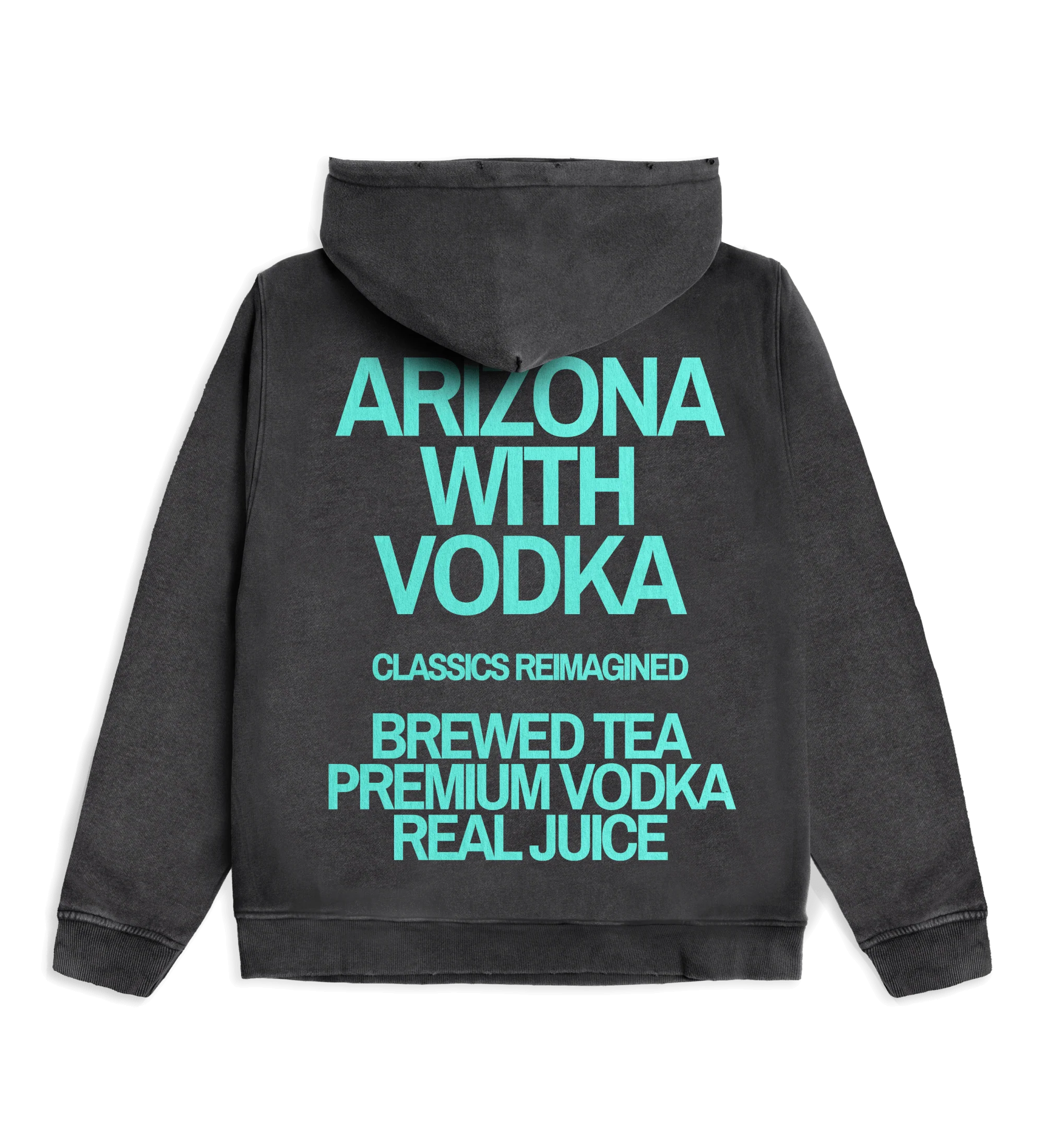 AriZona Hard with Vodka Charcoal & Teal Hoodie