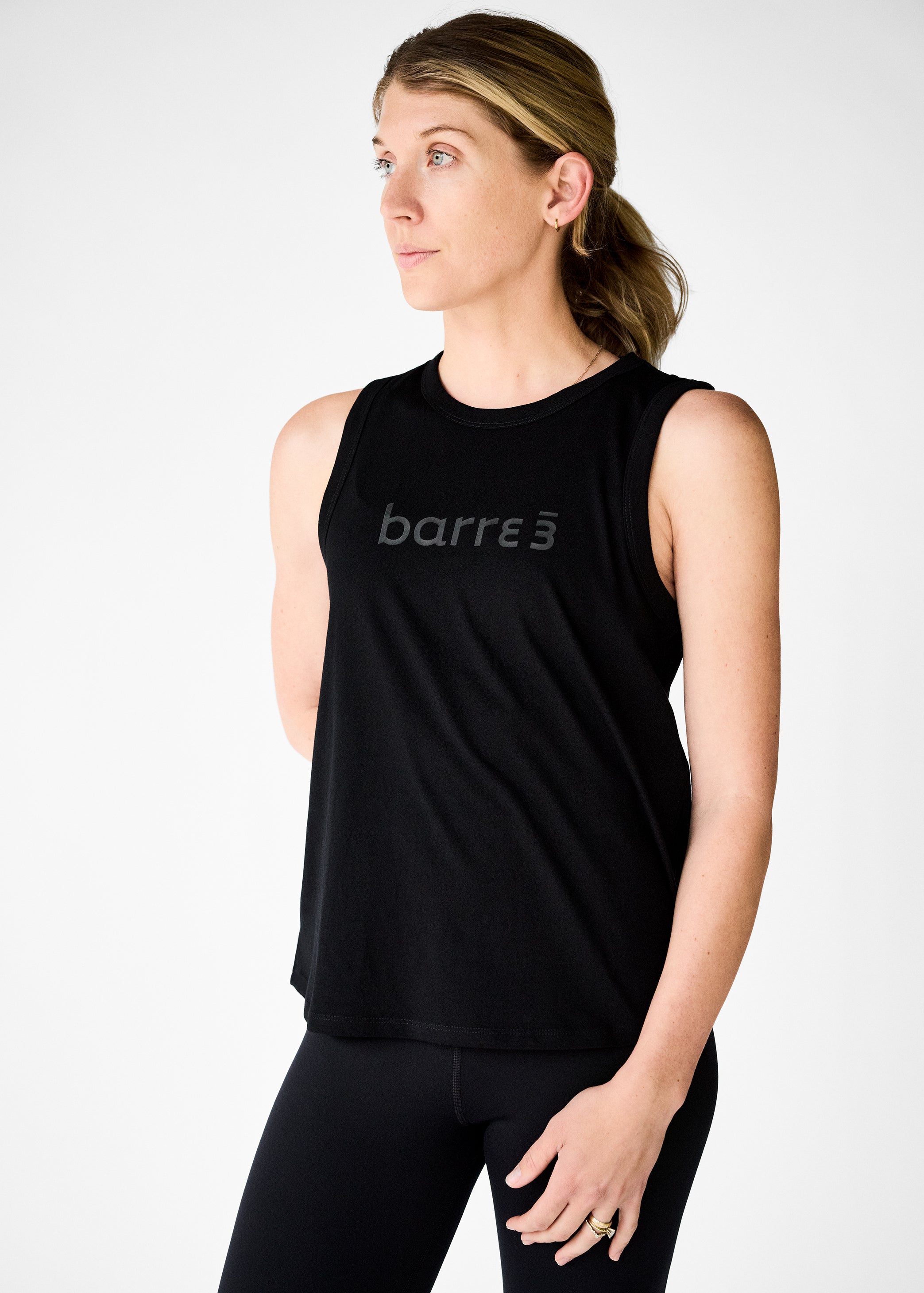 barre3 Classic Full Length Tank - Black
