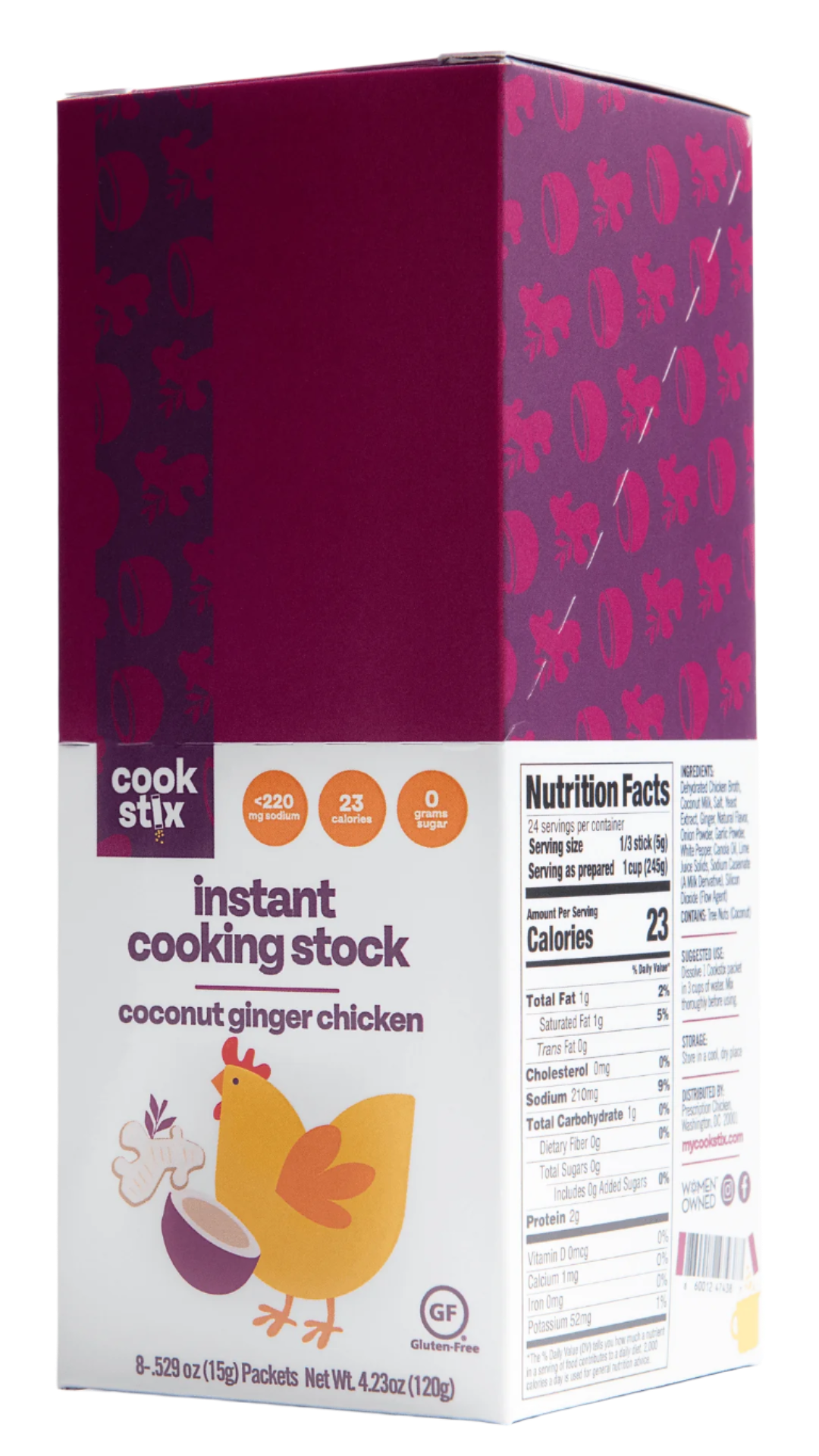 Coconut Ginger Chicken Stock Sticks