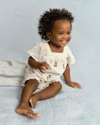 Baby Girls Short Sleeve Peter Rabbit Flutter Gauze 2-Piece Outfit Set