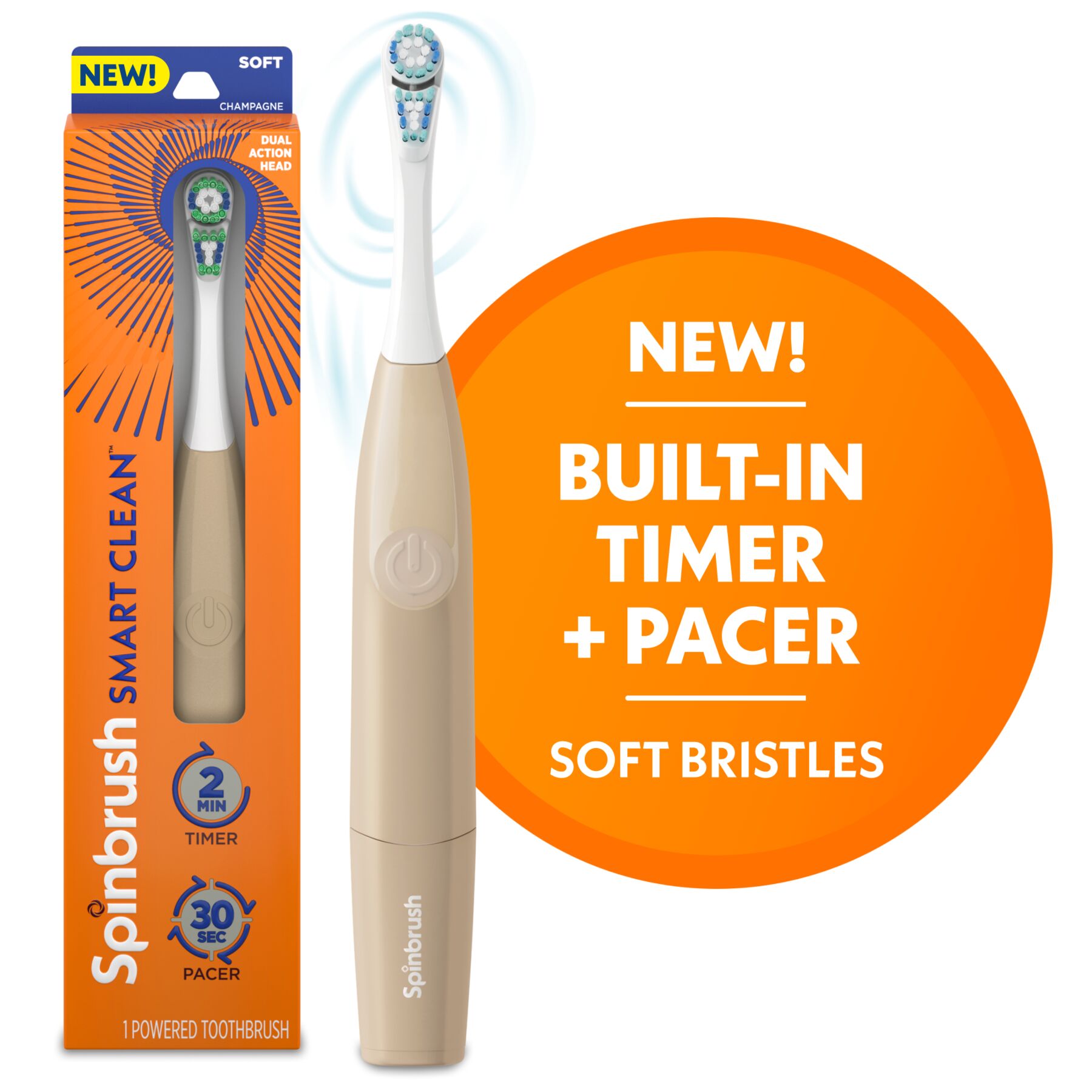 Spinbrush Smart Clean Champagne