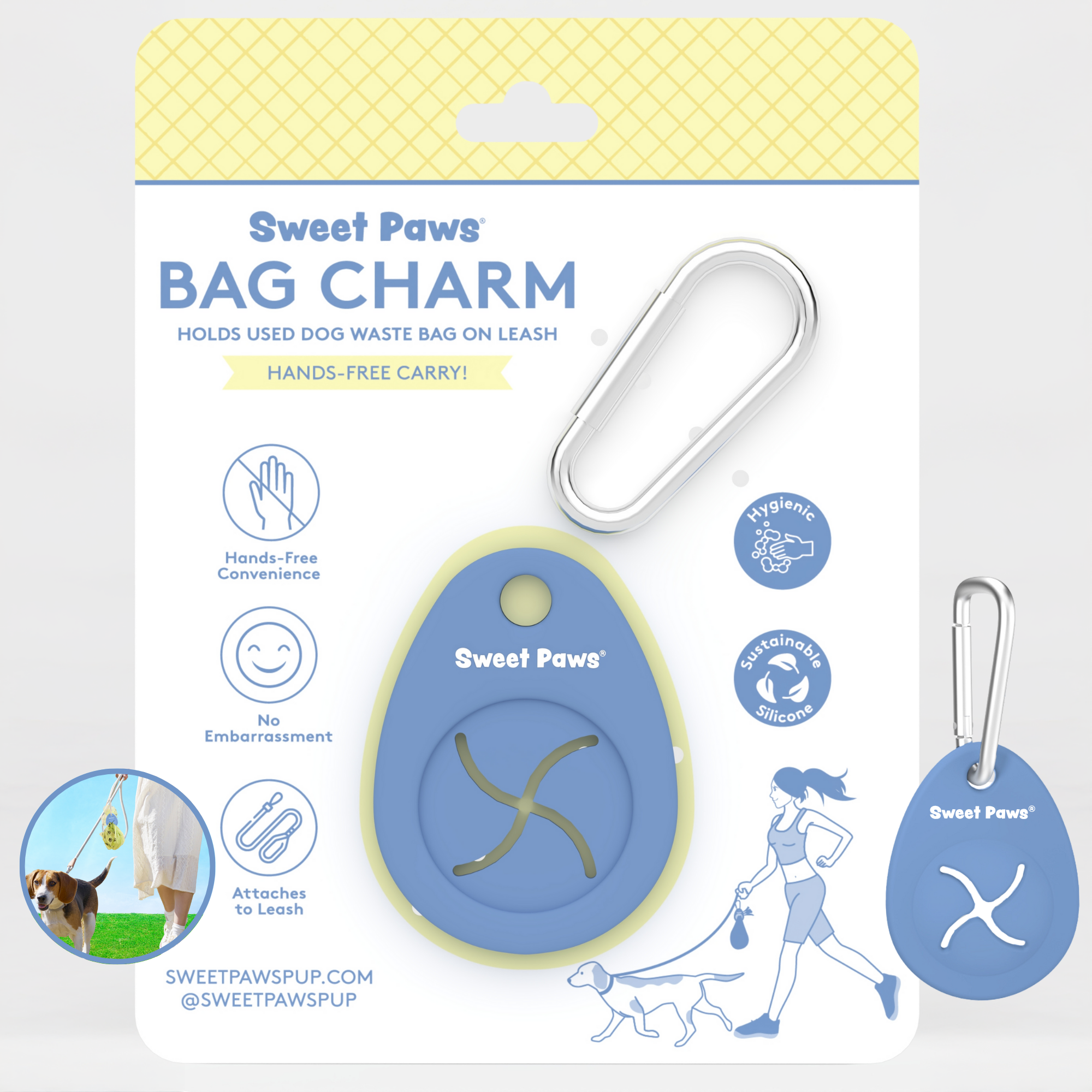Bag Charm Hands-Free Waste Bag Holder