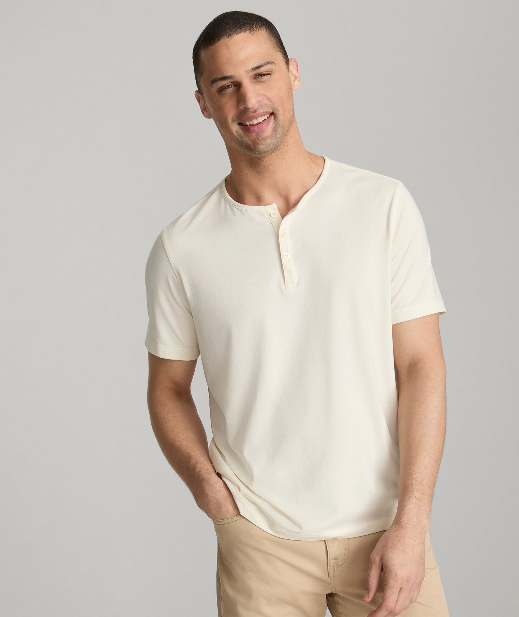 EcoSoft Short-Sleeve Henley