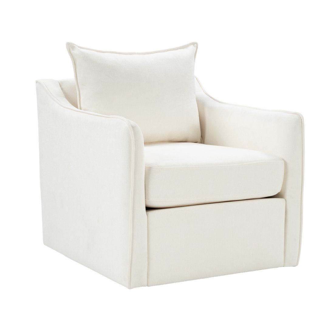 Wrought Studio Wide Upholstered Swivel Accent Armchair